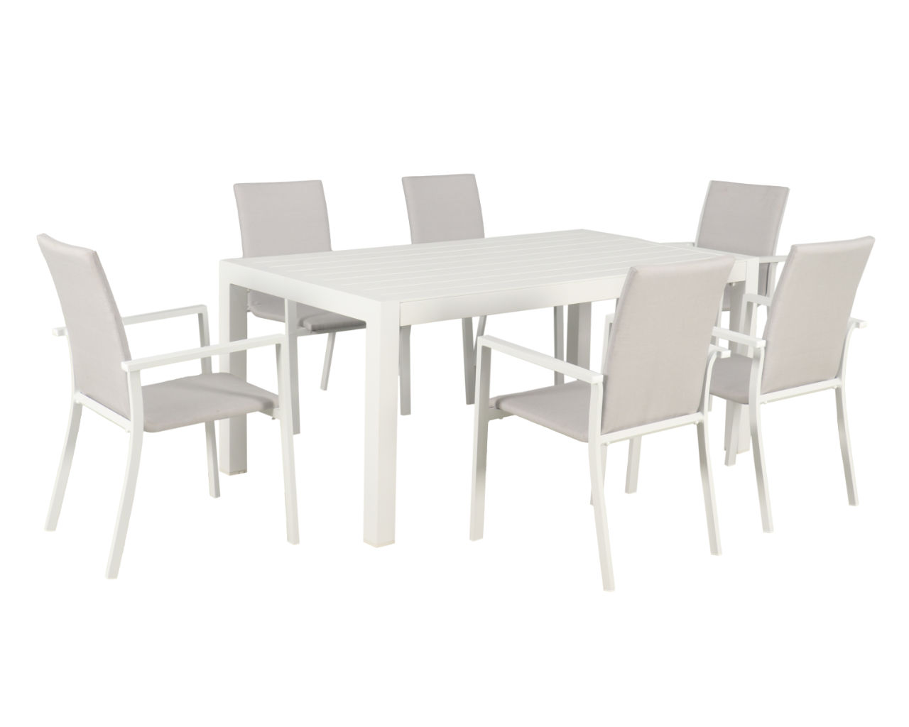 Jette Quick Dry 7 Piece Dining, White, small-swatch