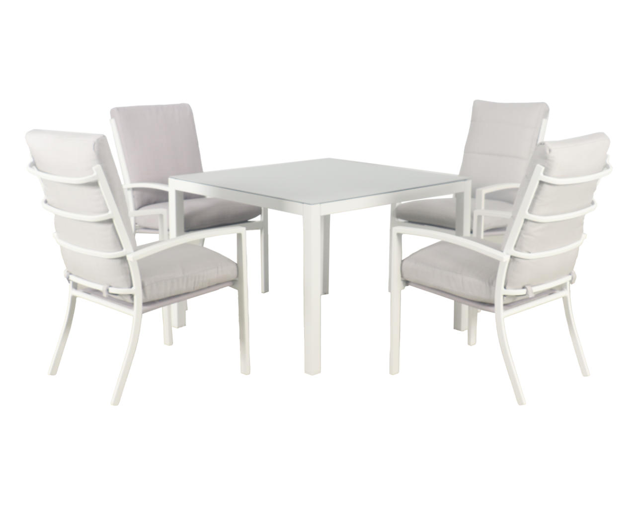 Jette-Boston Highback 5 Piece Dining, White, small-swatch