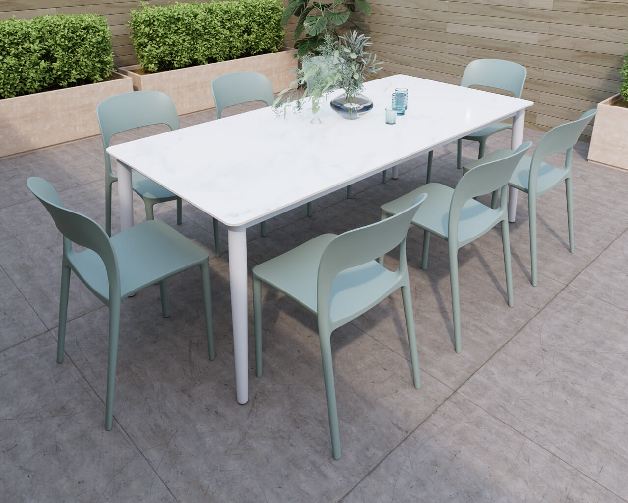 Riley-Dome 9 Piece Olive Dining Setting, , hi-res image number null