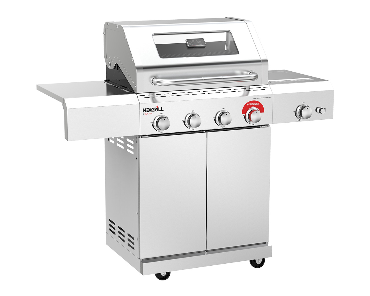 Nexgrill Cucina 4 Burner BBQ with Sear Zone and Side Burner, , hi-res image number null