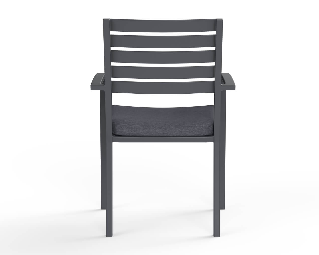 Boston Slatted Dining Chair - Gunmetal Grey, , hi-res image number null