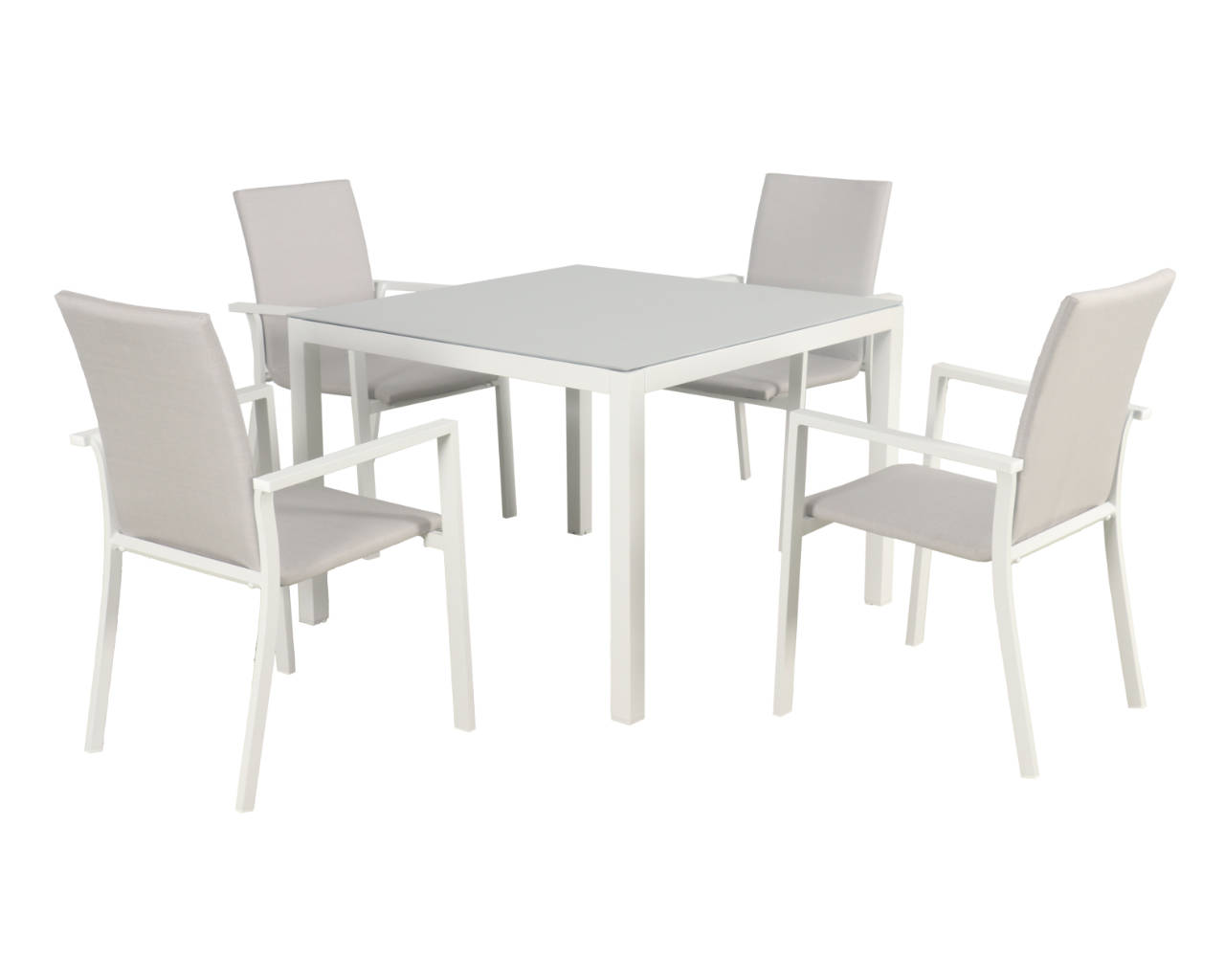 Jette-Boston Quick Dry 5 Piece Dining, White, small-swatch