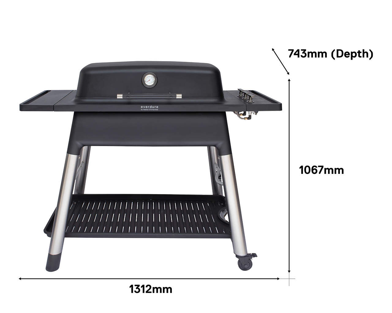 Everdure by Heston Blumenthal FURNACE 3 Burner BBQ with Stand (Matte Mint), Matte Mint, hi-res image number null