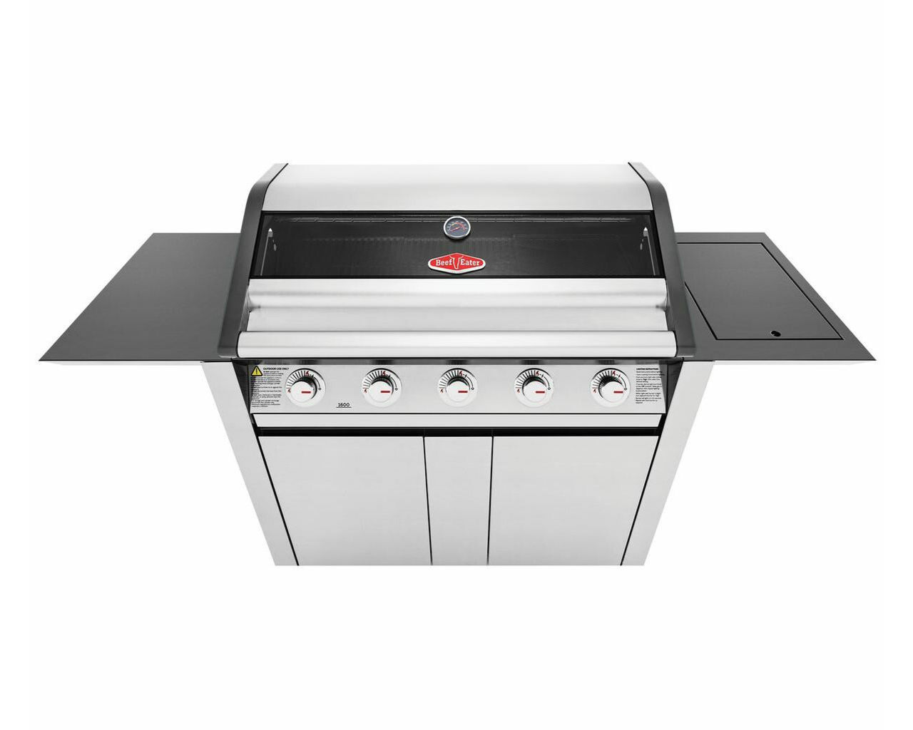 BeefEater 1600 Series - 5 Burner Stainless Steel BBQ With Side Burner (Silver), , hi-res image number null