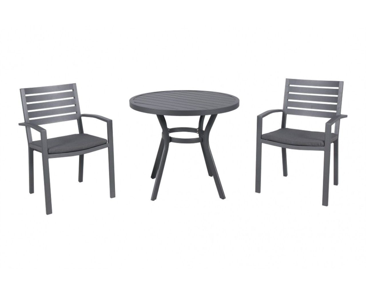 Boston-Jette 3 Piece Slatted Dining - Gunmetal Grey, Gunmetal Grey, hi-res image number null
