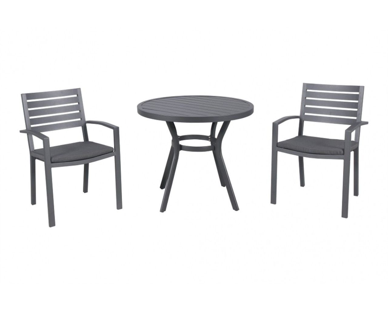 Boston-Jette 3 Piece Slatted Dining (Gunmetal Grey), Gunmetal Grey, hi-res image number null