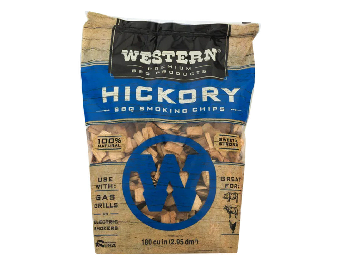 Western Premium Smoking Wood Chips - Hickory, , hi-res image number null