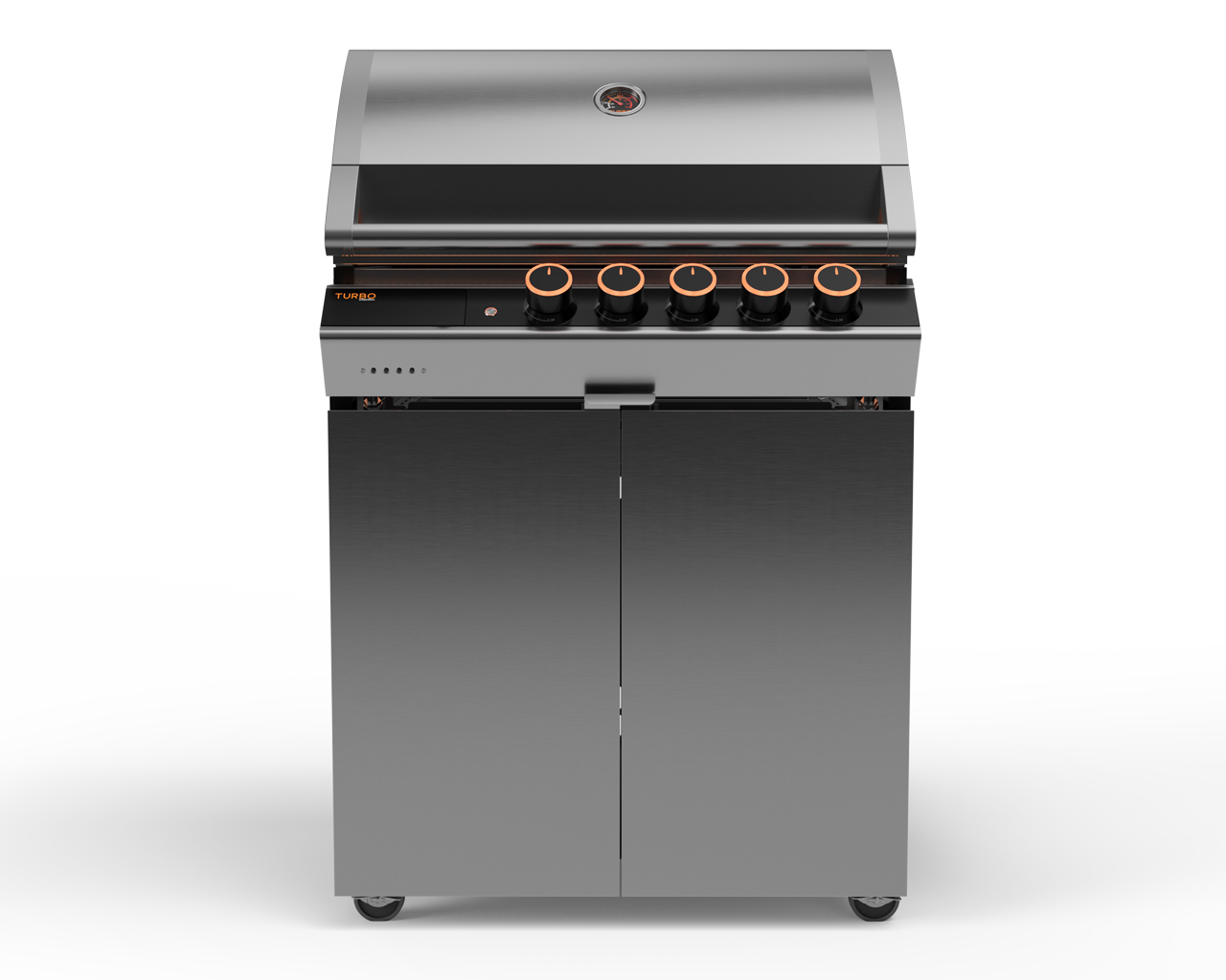Ziegler & Brown Turbo Elite 5 Burner BBQ on Cart Roll In (No Shelves), , hi-res image number null