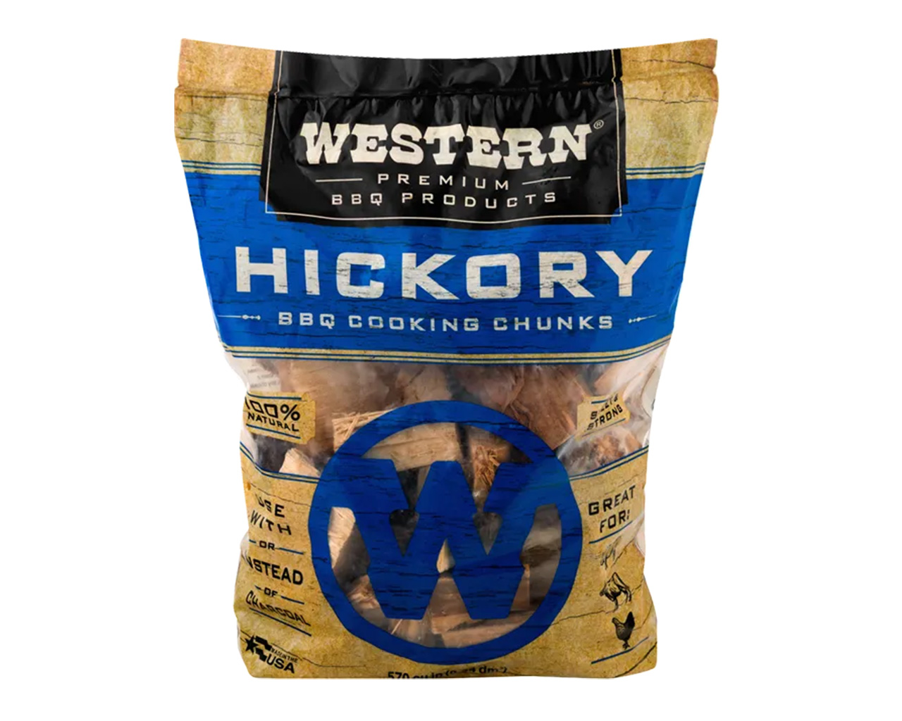Western Premium Wood Smoking Chunks - Hickory, , hi-res image number null