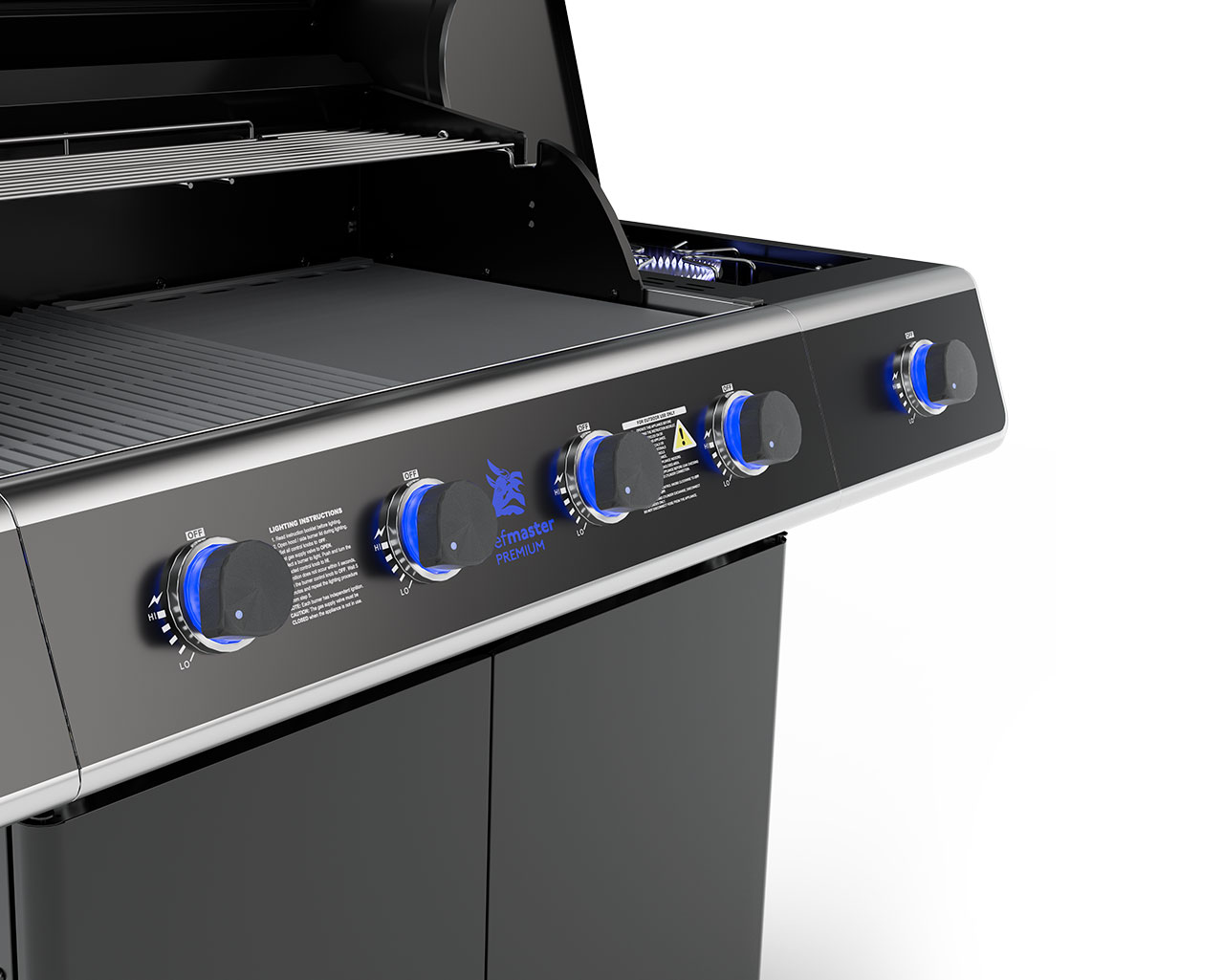 Premium Beefmaster T-Series 4 Burner BBQ on Classic Cart with Stainless Steel Side Burner, , hi-res image number null