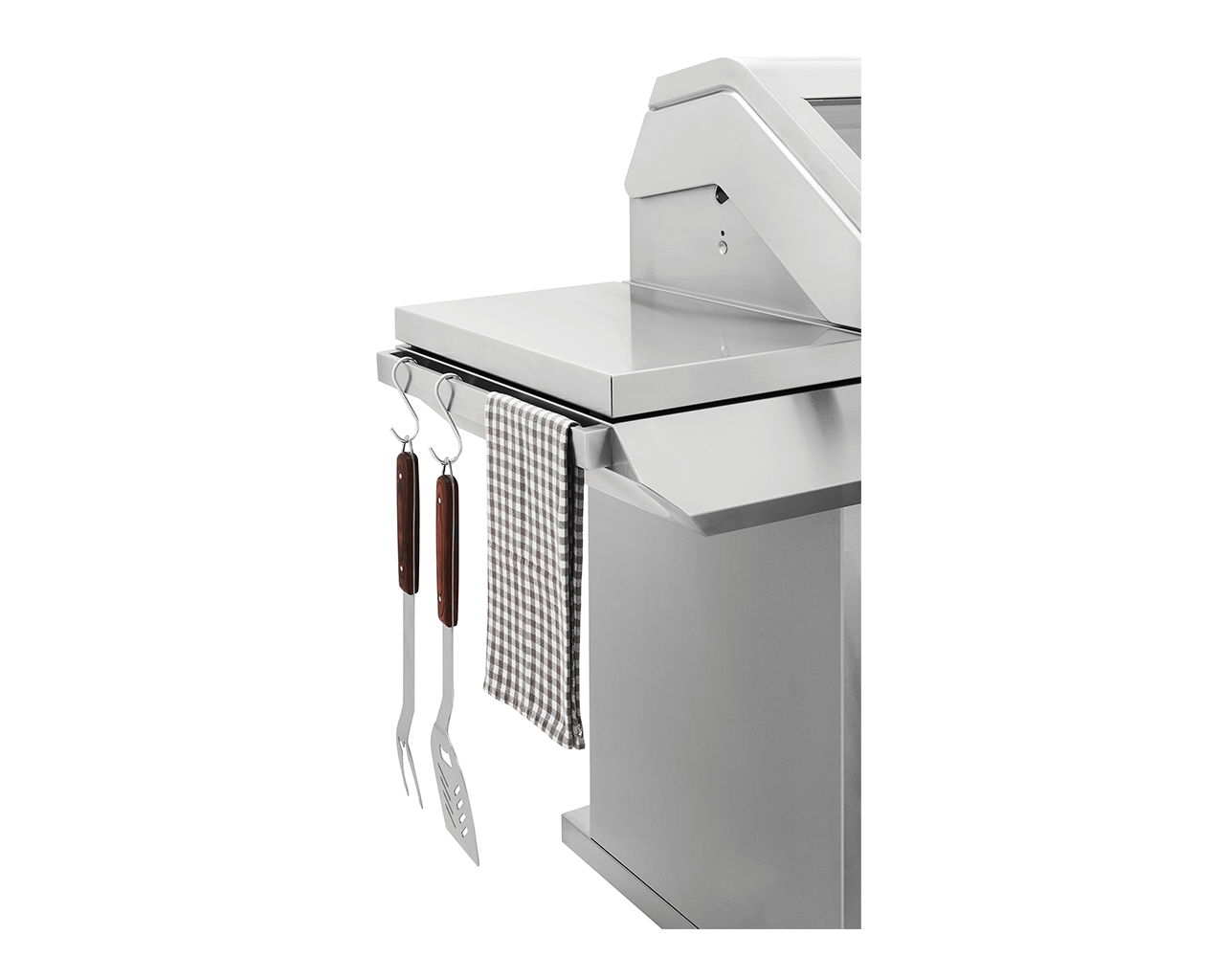 BeefEater 7000 Premium 4 Burner Flame Failure BBQ on Side Burner Cart, , hi-res image number null