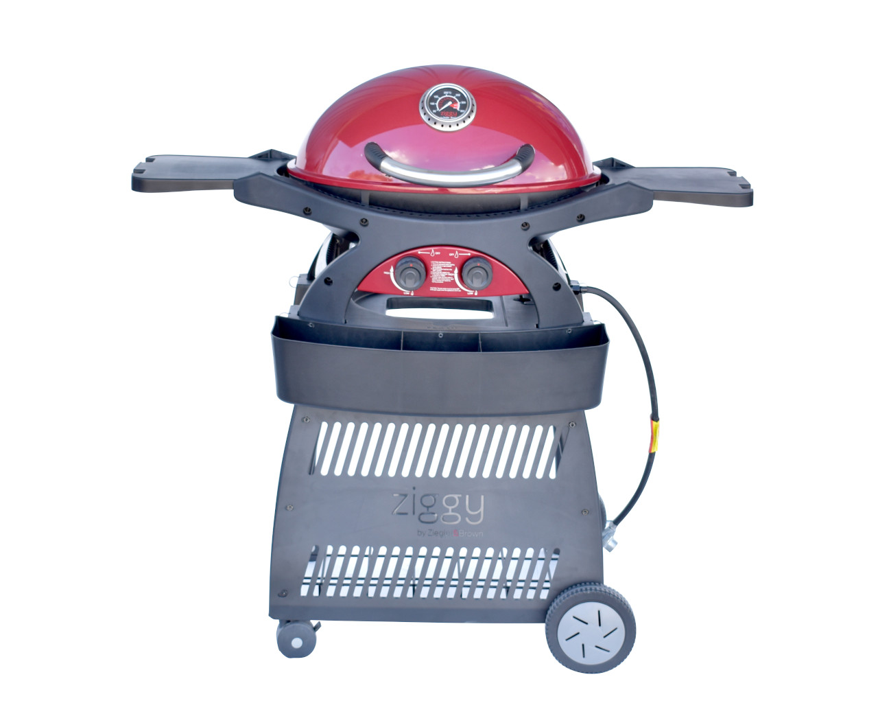 Ziggy by Ziegler & Brown Twin Grill Natural Gas Classic on Cart, Chilli Red, small-swatch