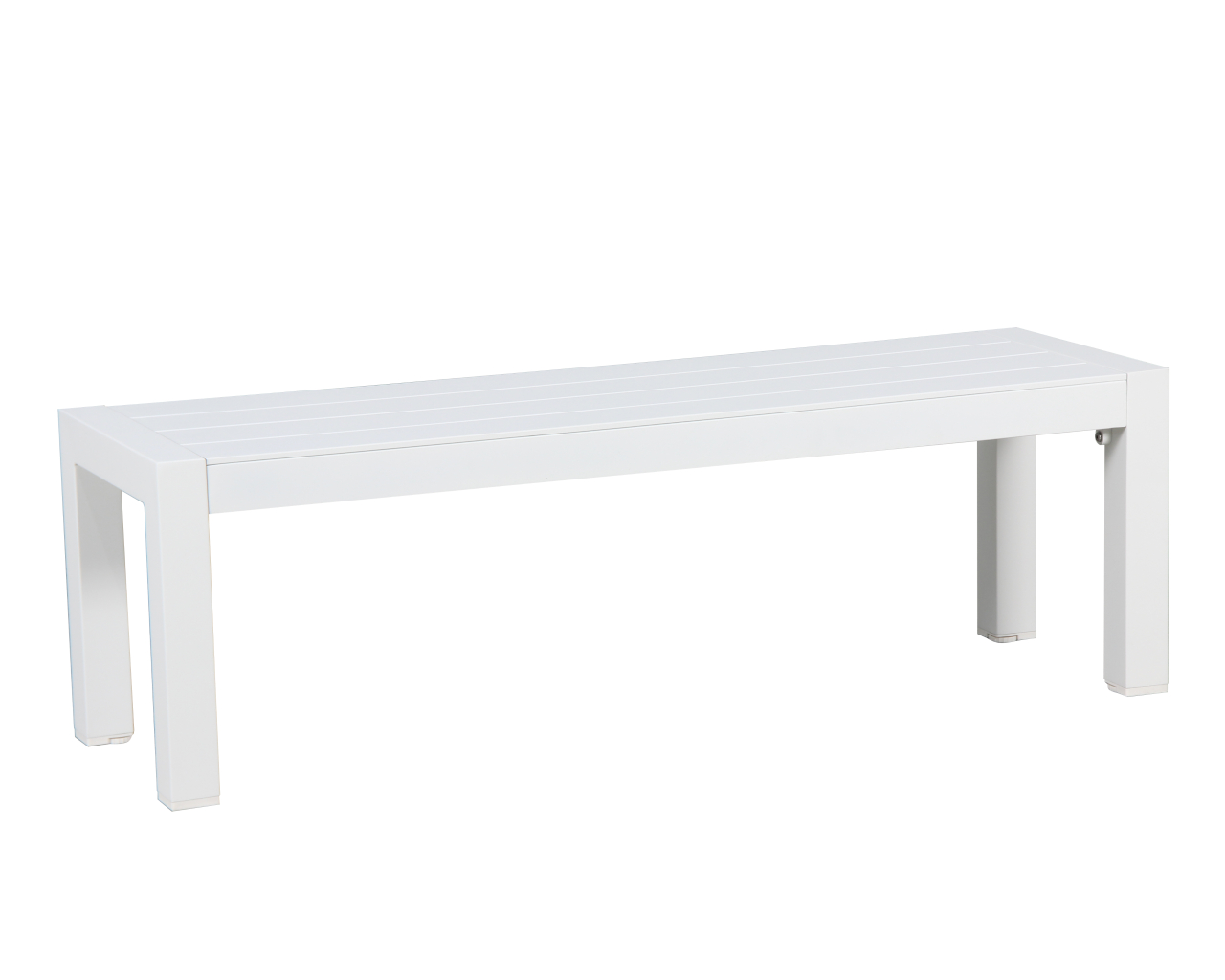 Jette 5 Piece Outdoor Low Dining Setting with 1 Three-Seat Lounge, 2 Single-Seat Lounges, 1 Table and 1 Bench - White, White, hi-res image number null