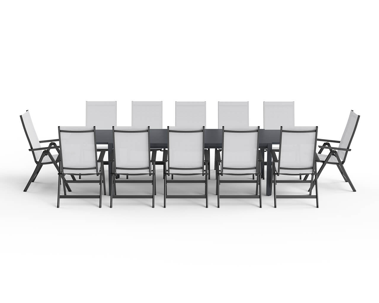 Frankie-Jette 13 Piece Extension Dining Setting - Gunmetal Grey, , hi-res image number null
