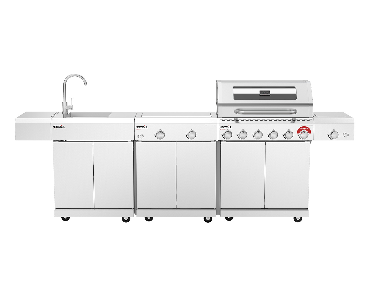 Nexgrill Cucina BBQ Island Inc 6 Burner BBQ, Sink & Range, , hi-res image number null