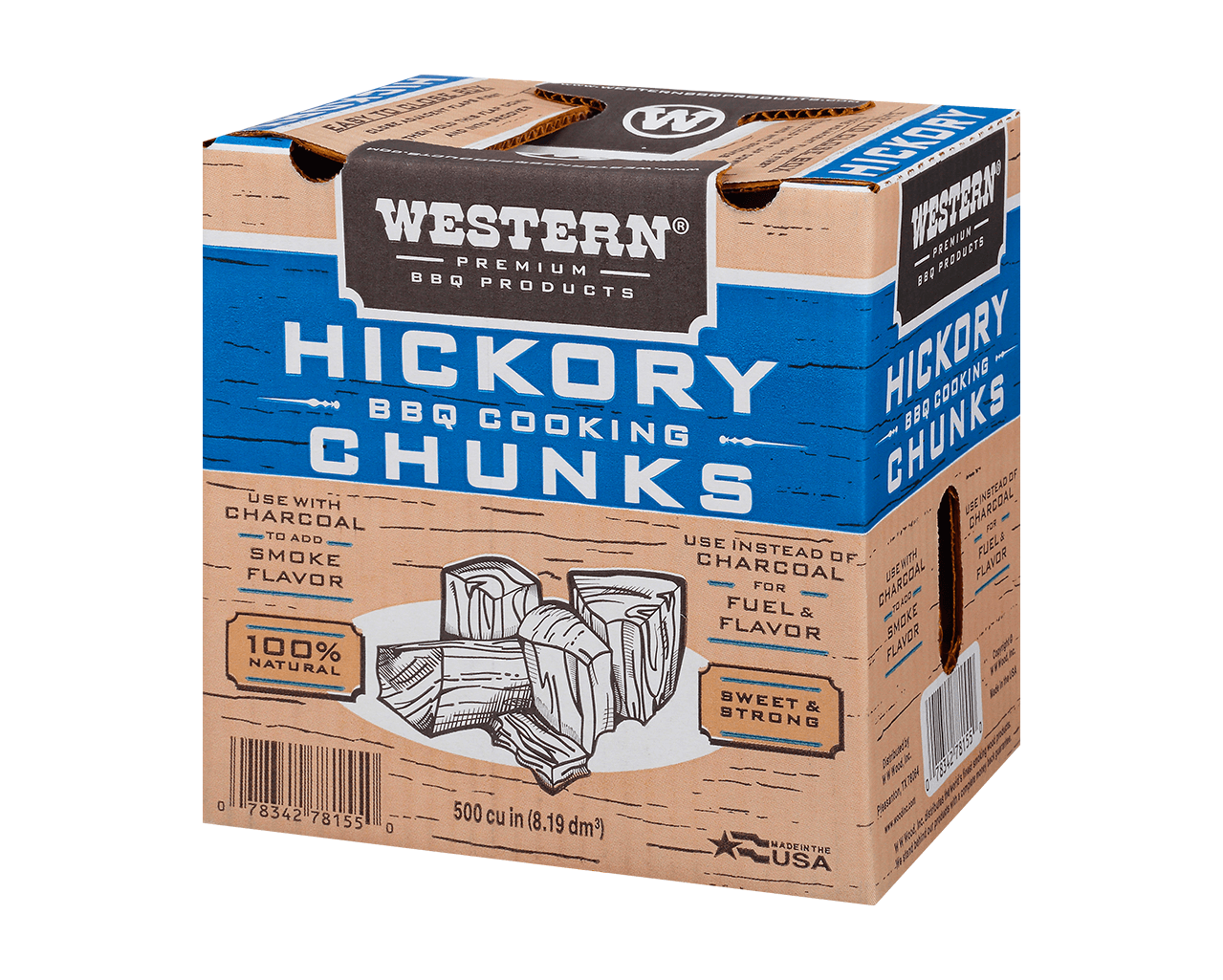 Western Premium Smoking Wood Chunks - Hickory, , hi-res image number null