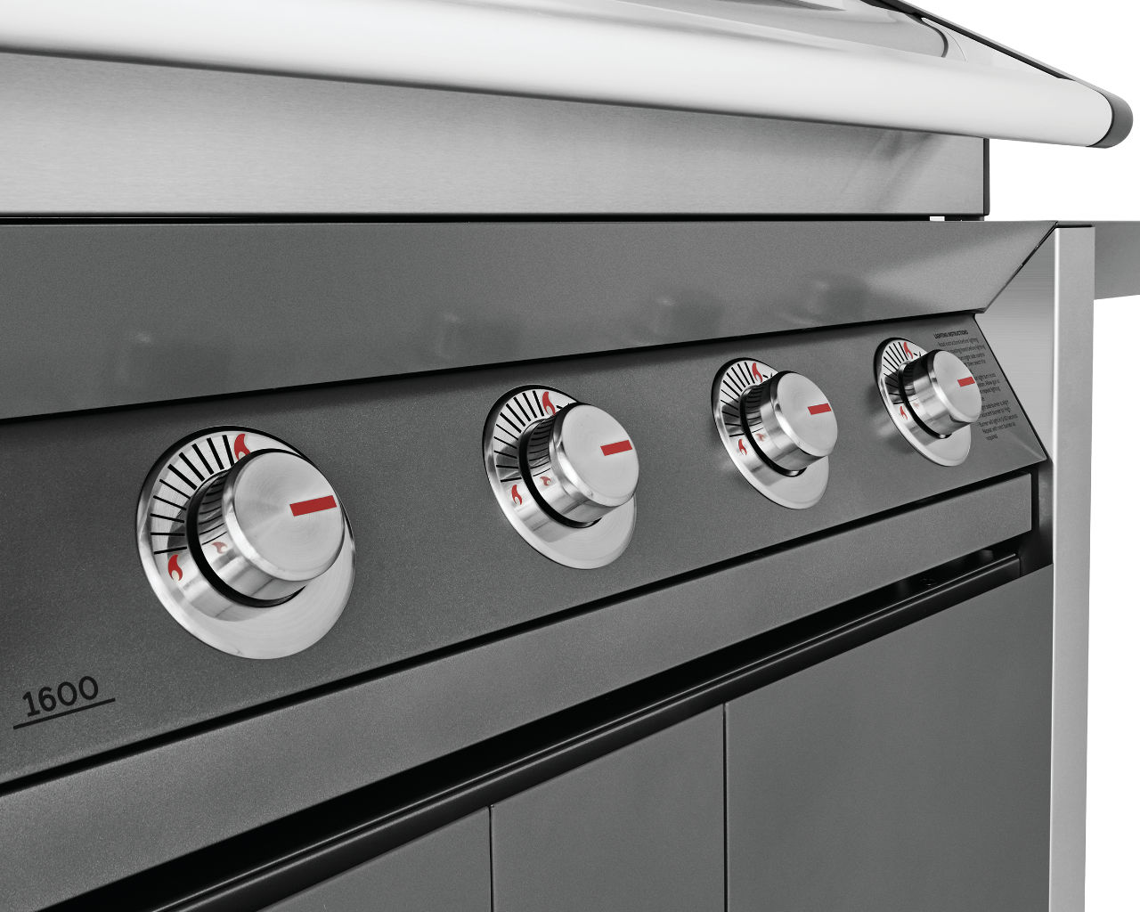 BeefEater 1600 Series - 5 Burner Stainless Steel BBQ With Side Burner (Dark), , hi-res image number null