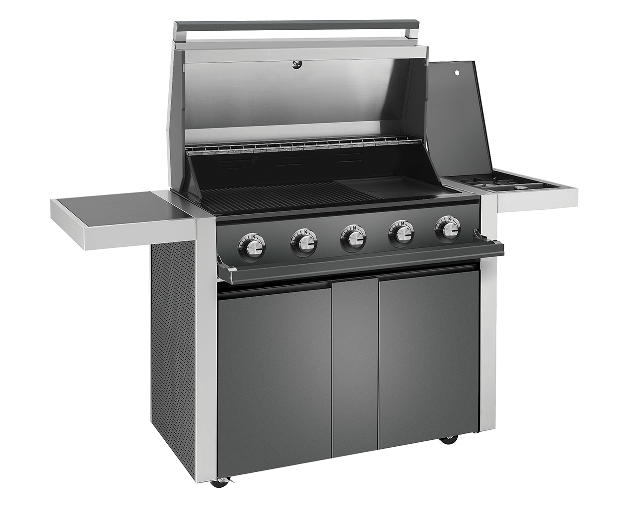 Beefeater 1700 Series – 5 Burner BBQ with Side Burner, , hi-res image number null