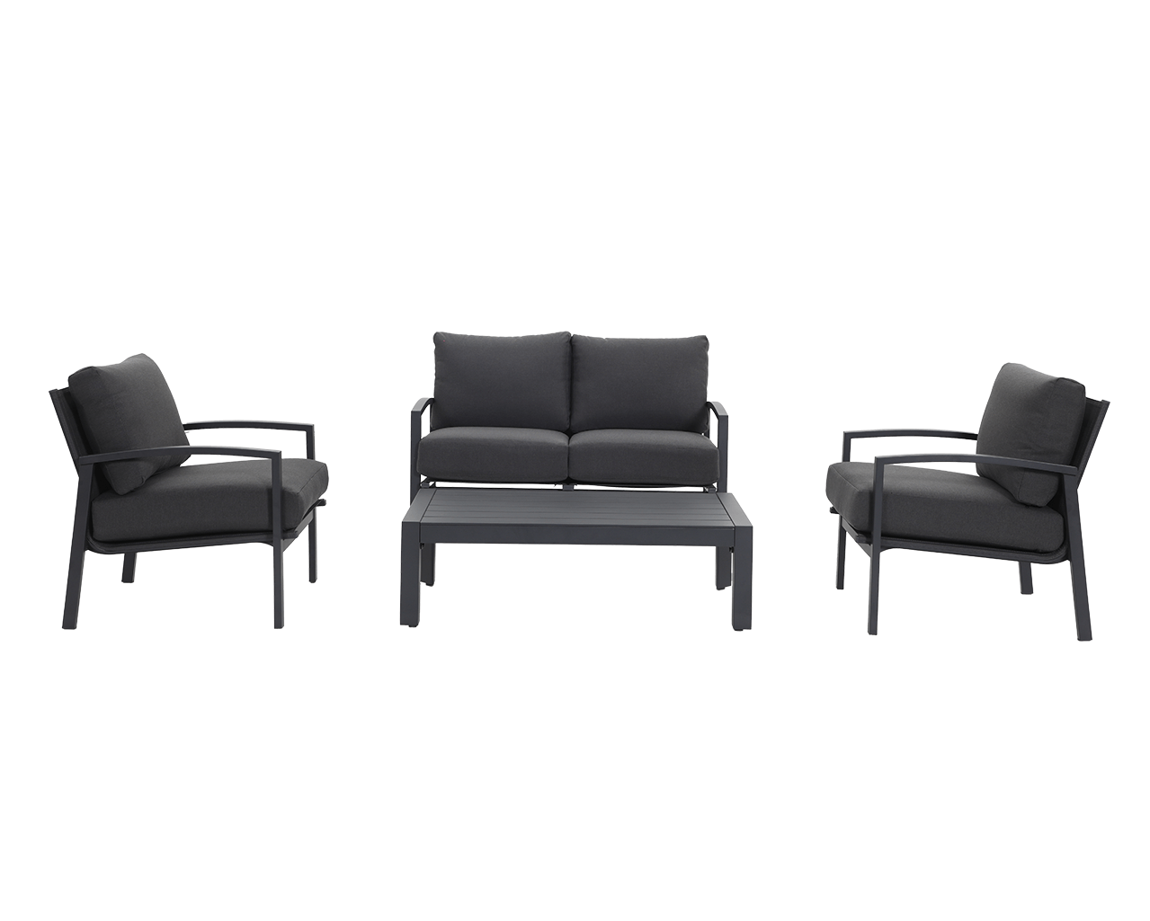 Jette 4 Seater Lounge Bundle - Gunmetal Grey, , hi-res image number null