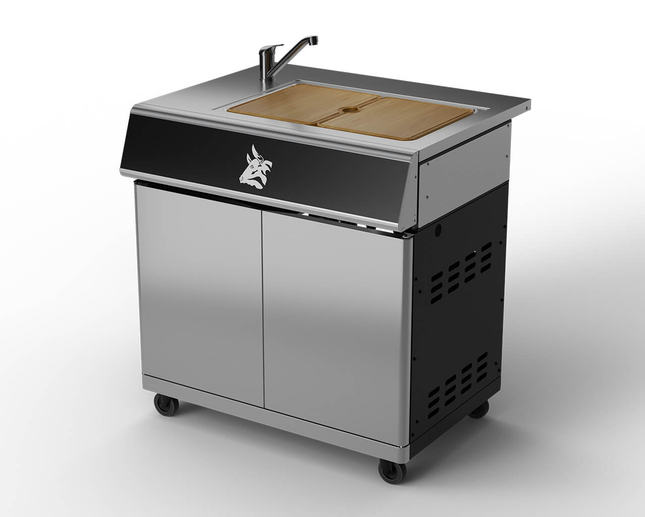 Beefmaster Premium Sink On Deluxe Cart, , hi-res image number null