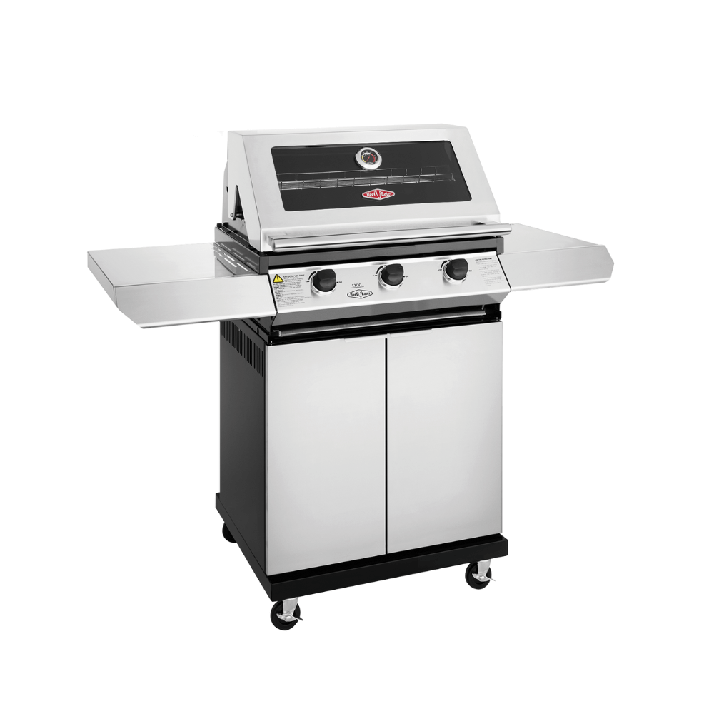 BeefEater 1200 Series 3 Burner BBQ & Trolley - Stainless Steel, Stainless Steel, hi-res image number null