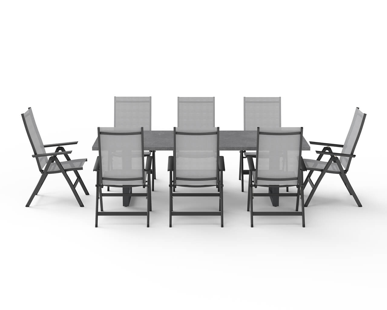 Frankie-Avalon 9 Piece Dining Setting (Gunmetal Grey), , hi-res image number null