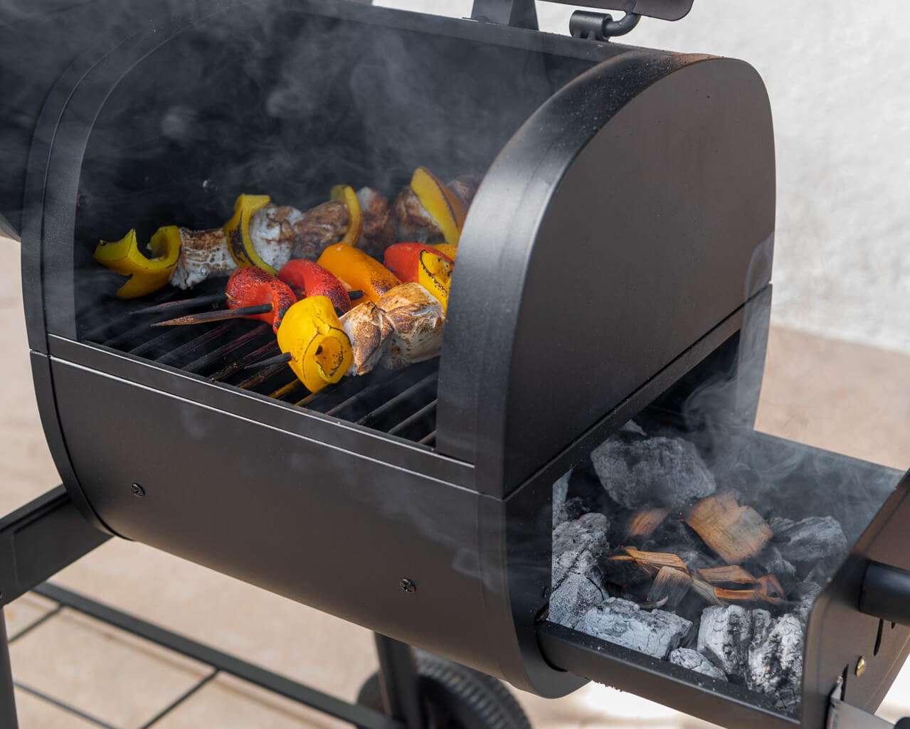 Nexgrill Barrel Grill and Offset Smoker, , hi-res image number null