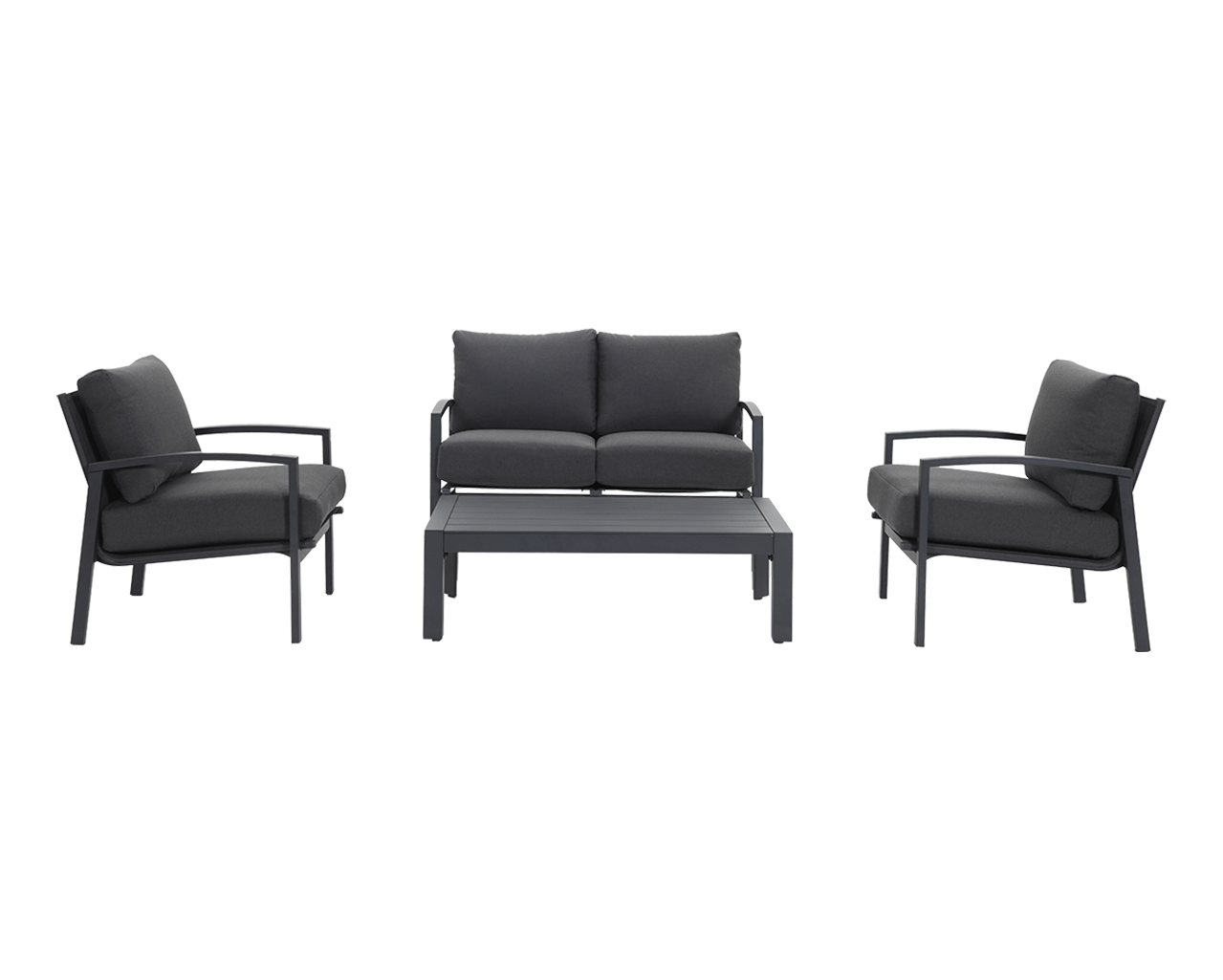 Jette 4 Seater Lounge Bundle - Gunmetal Grey, , hi-res image number null