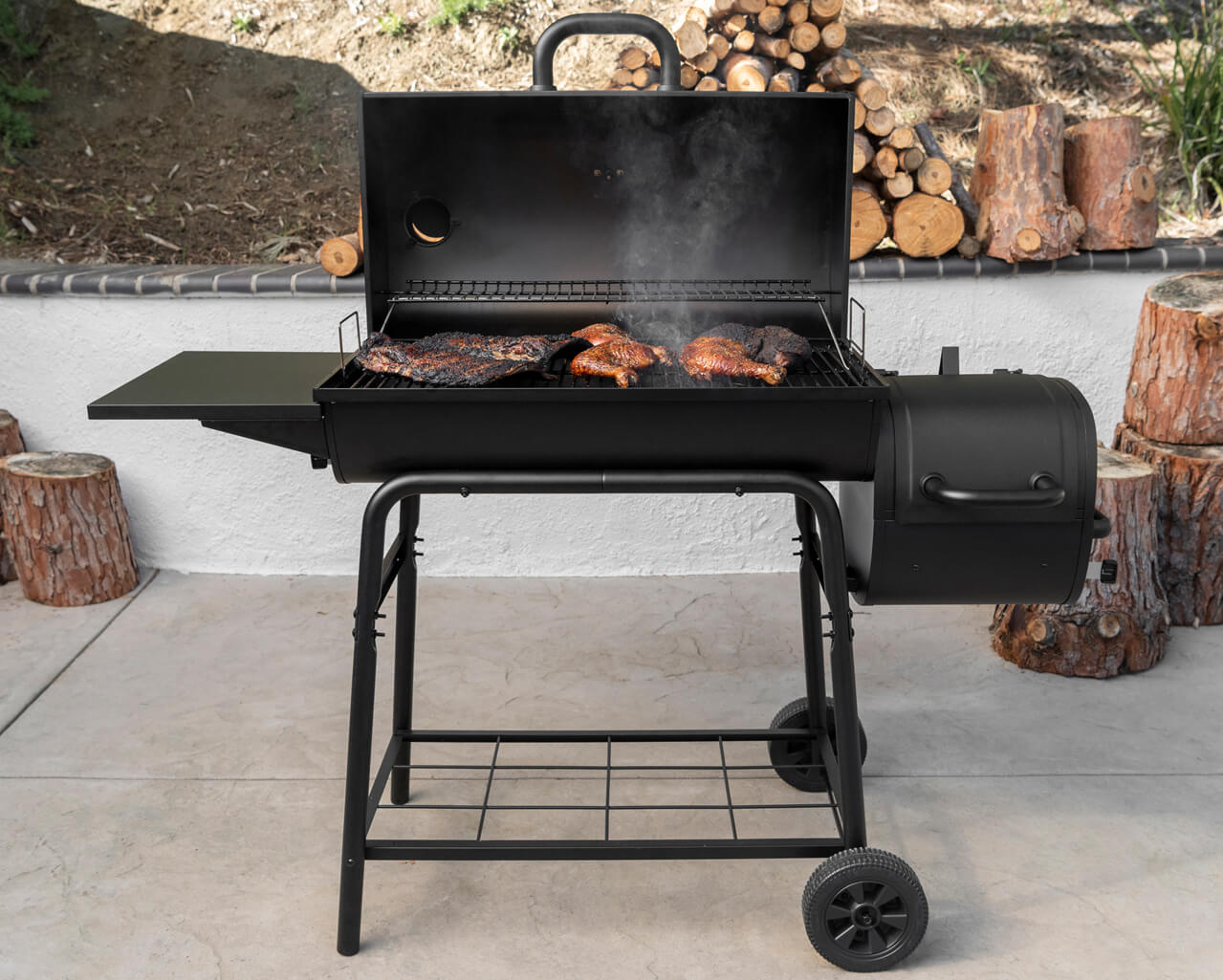 Nexgrill Barrel Grill and Offset Smoker, , hi-res image number null
