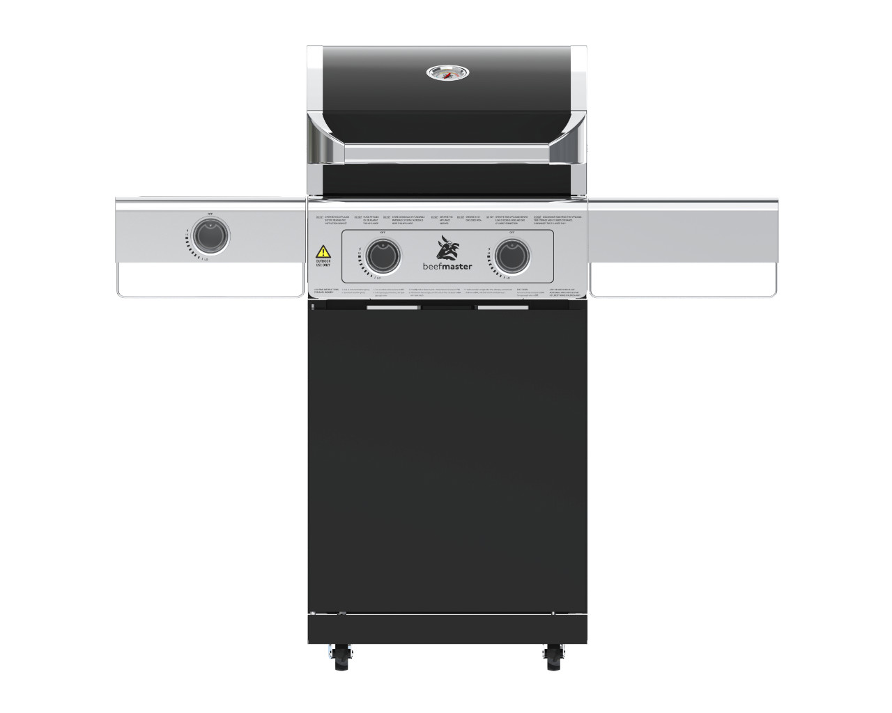 Beefmaster Classic 2 Burner BBQ on Classic Cart with Stainless Steel Side Burner, , hi-res image number null