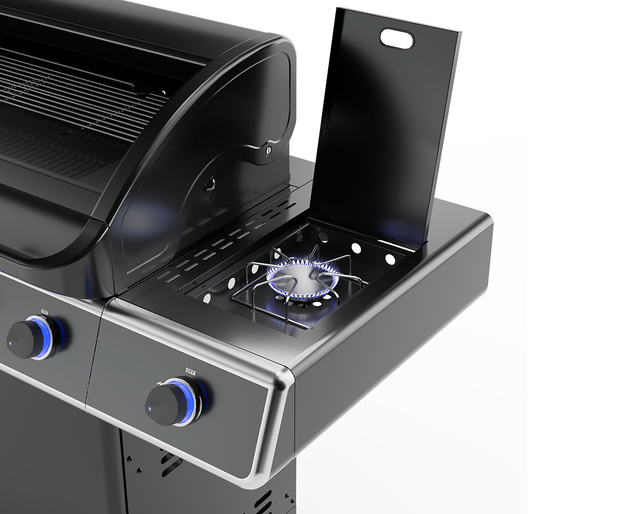 Premium Beefmaster  T-Series 6 Burner BBQ on Classic Cart with Stainless Steel Side Burner, , hi-res image number null