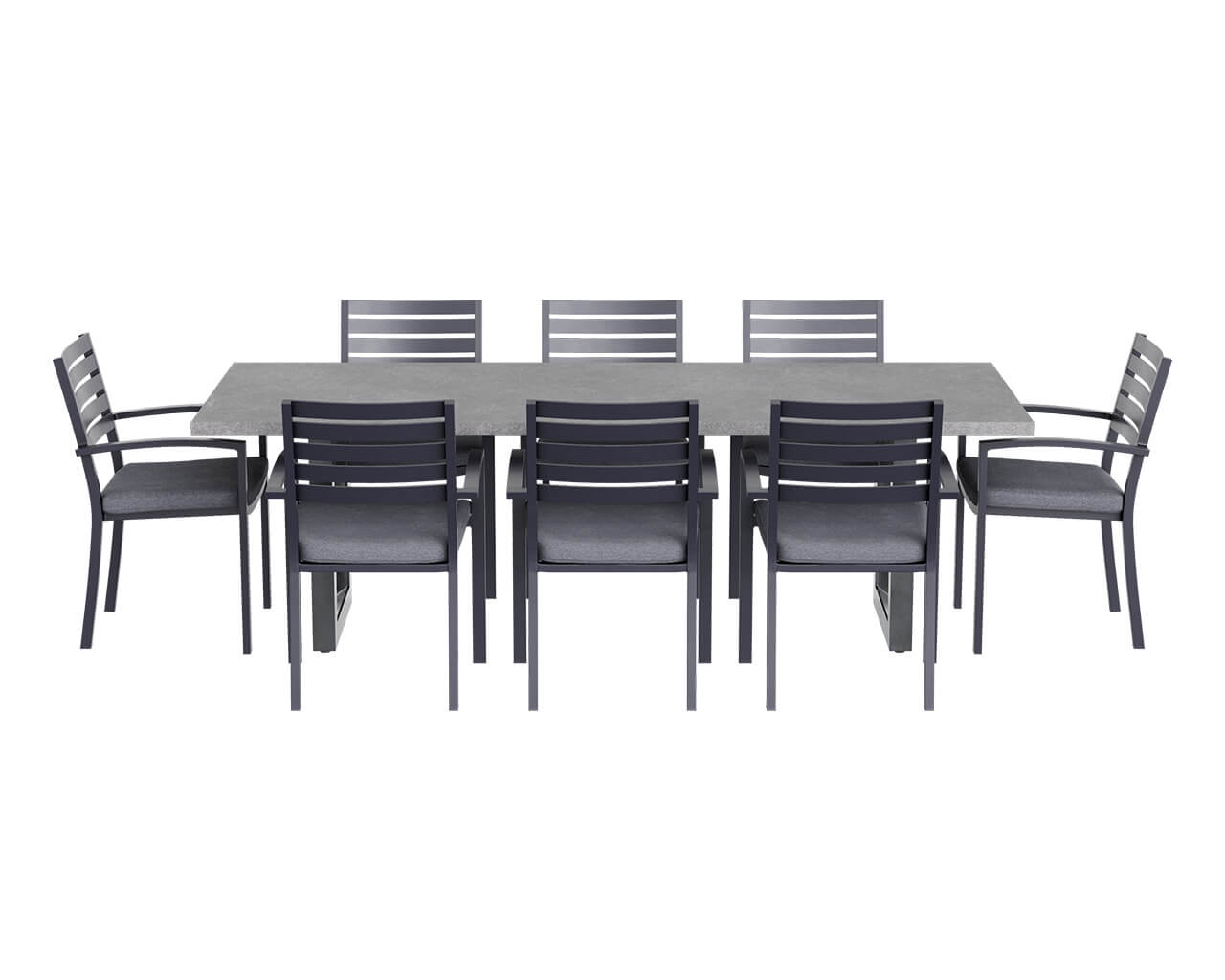 Boston-Avalon 9 Piece Dining Setting (Gunmetal Grey), , hi-res image number null