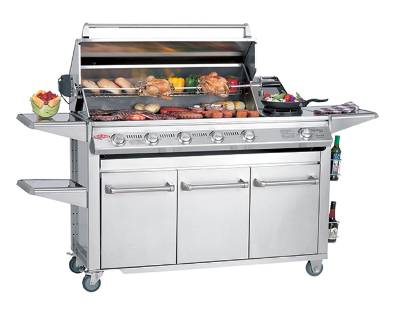 BeefEater Signature SL4000 5 Burner BBQ & Trolley With Side Burner, , hi-res image number null
