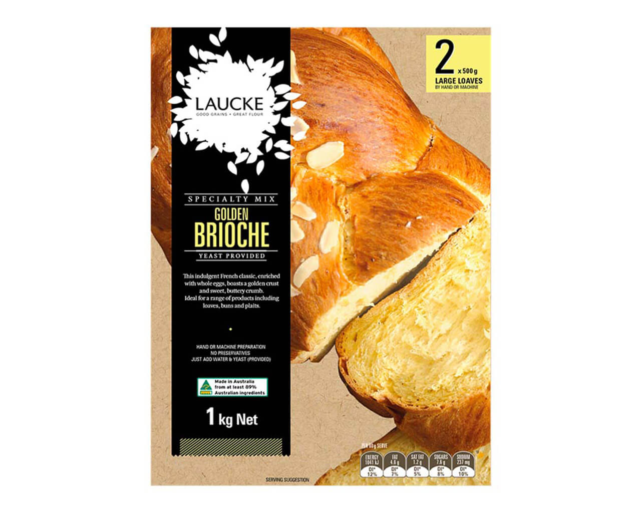Laucke Golden Brioche Bread Mix 1kg, , hi-res image number null