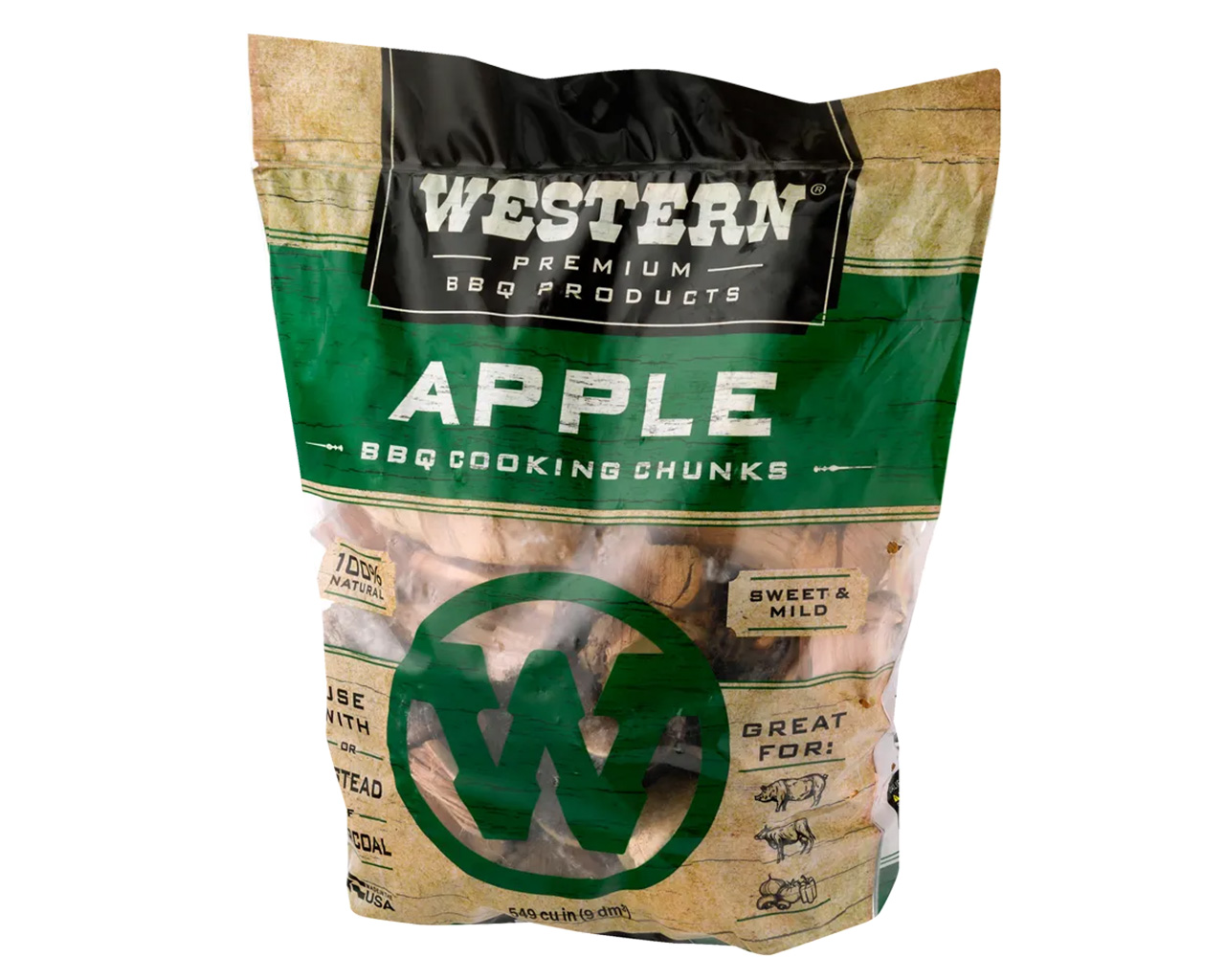 Western Premium Smoking Wood Chunks - Apple, , hi-res image number null