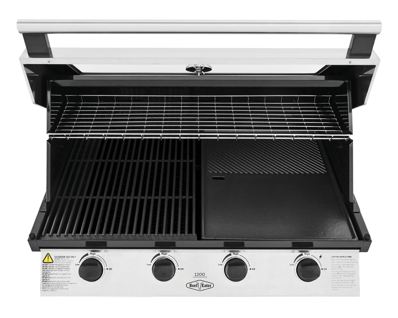 BeefEater 1200 Series 4 Burner Build In BBQ, , hi-res image number null