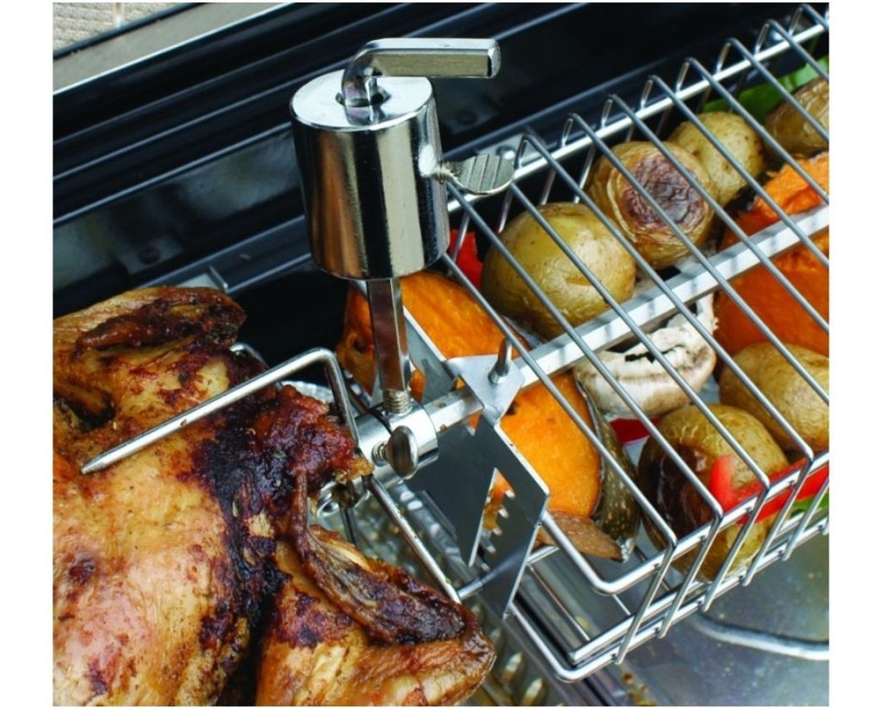 Turbo Stainless Steel Rotisserie Kit NO MOTOR, , hi-res image number null