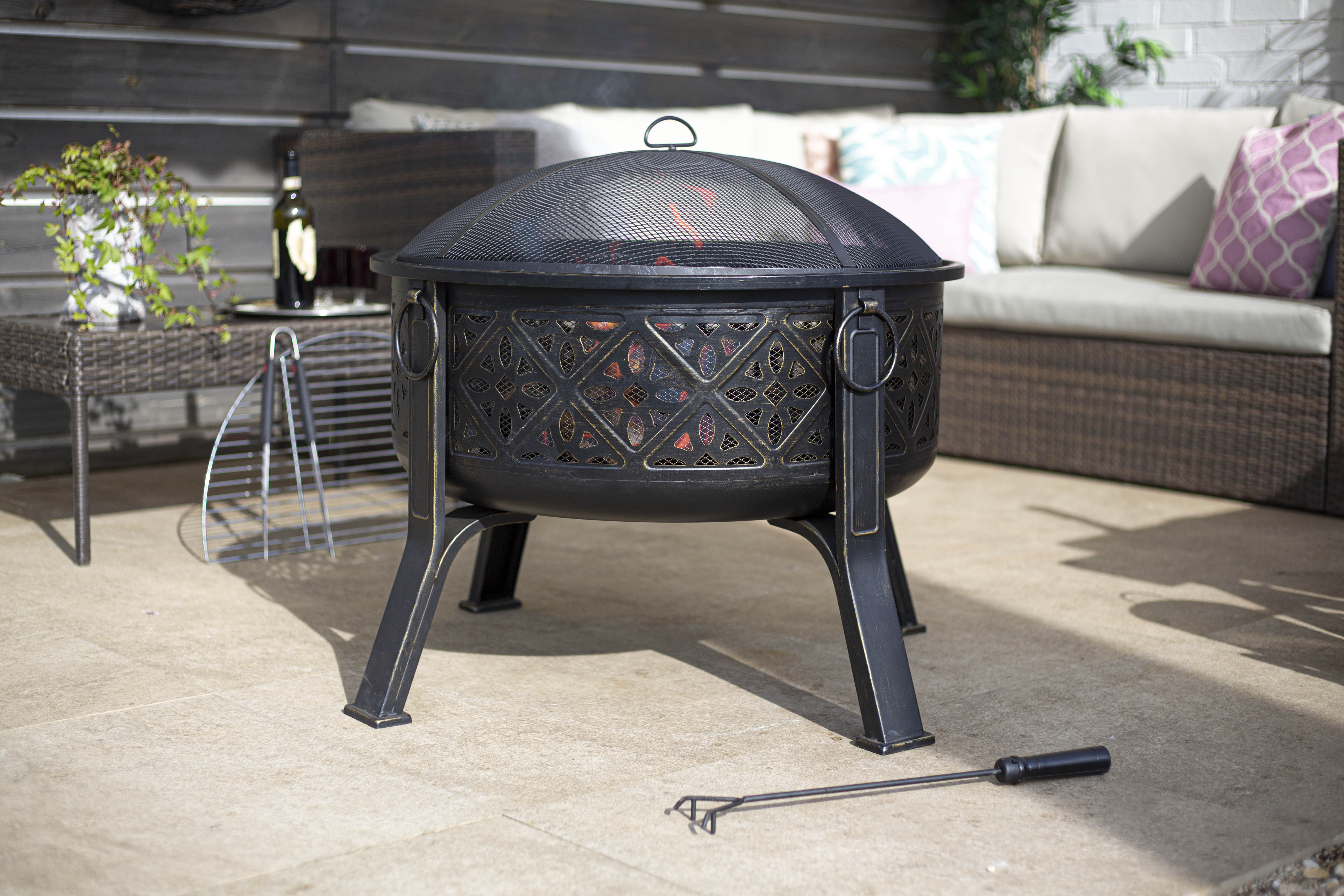 Moresque Moroccan 73cm Firepit with Grill, , hi-res image number null