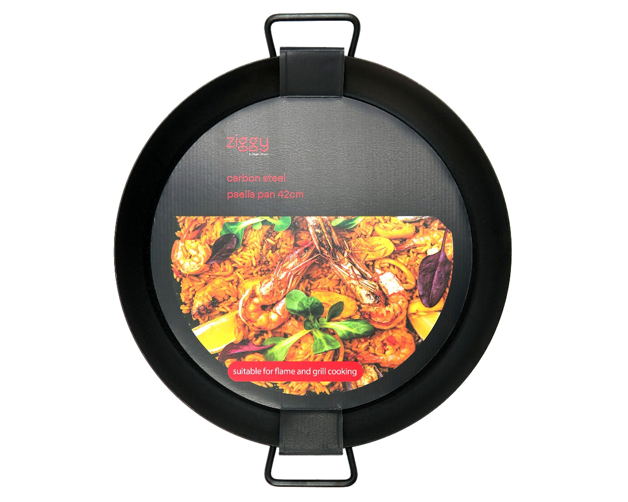 Ziggy by Ziegler & Brown Carbon Steel Paella Pan - 42cm, , hi-res image number null