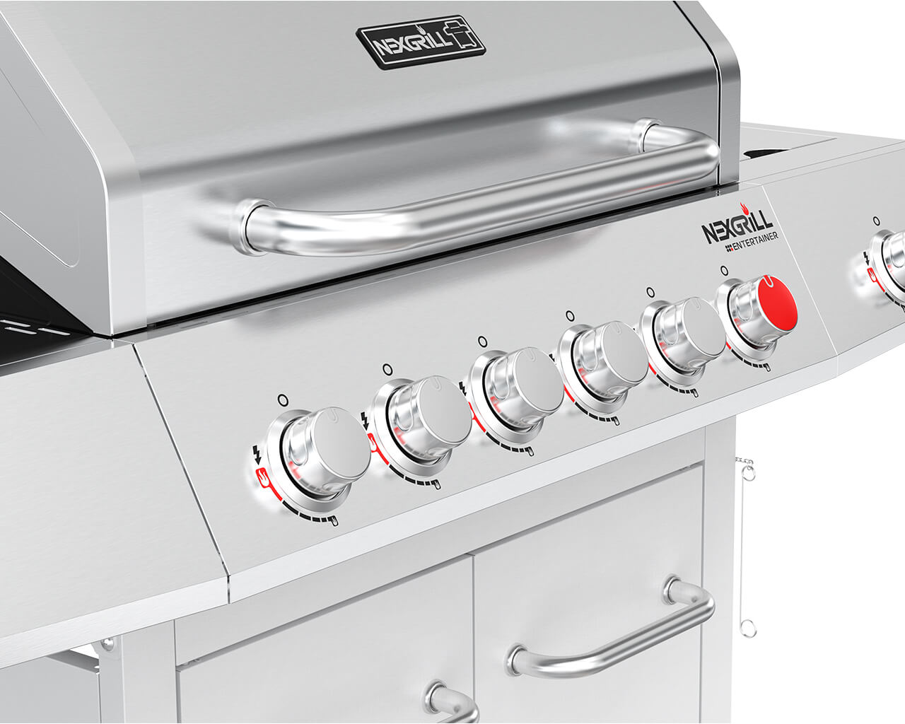 Nexgrill Entertainer 6 Burner BBQ with Sear Zone and Side Burner, , hi-res image number null