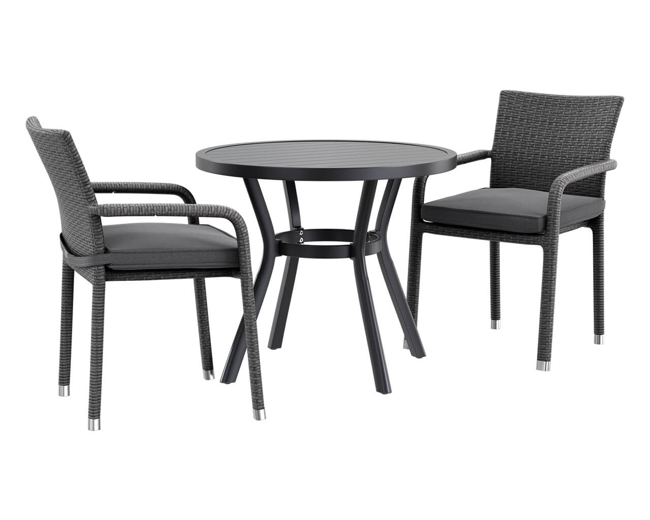 Avalon-Jette 3 Piece Bistro Dining Setting (Gunmetal), , hi-res image number null