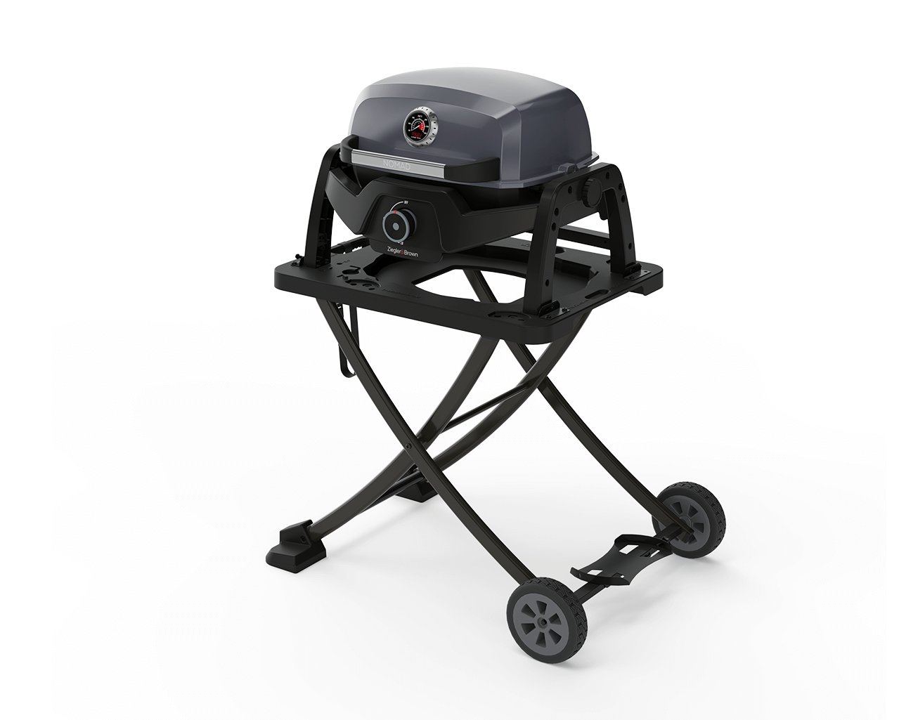 Ziggy Elite Nomad Single Burner Flame Failure BBQ plus Cart Bundle - Gunmetal Grey, , hi-res image number null