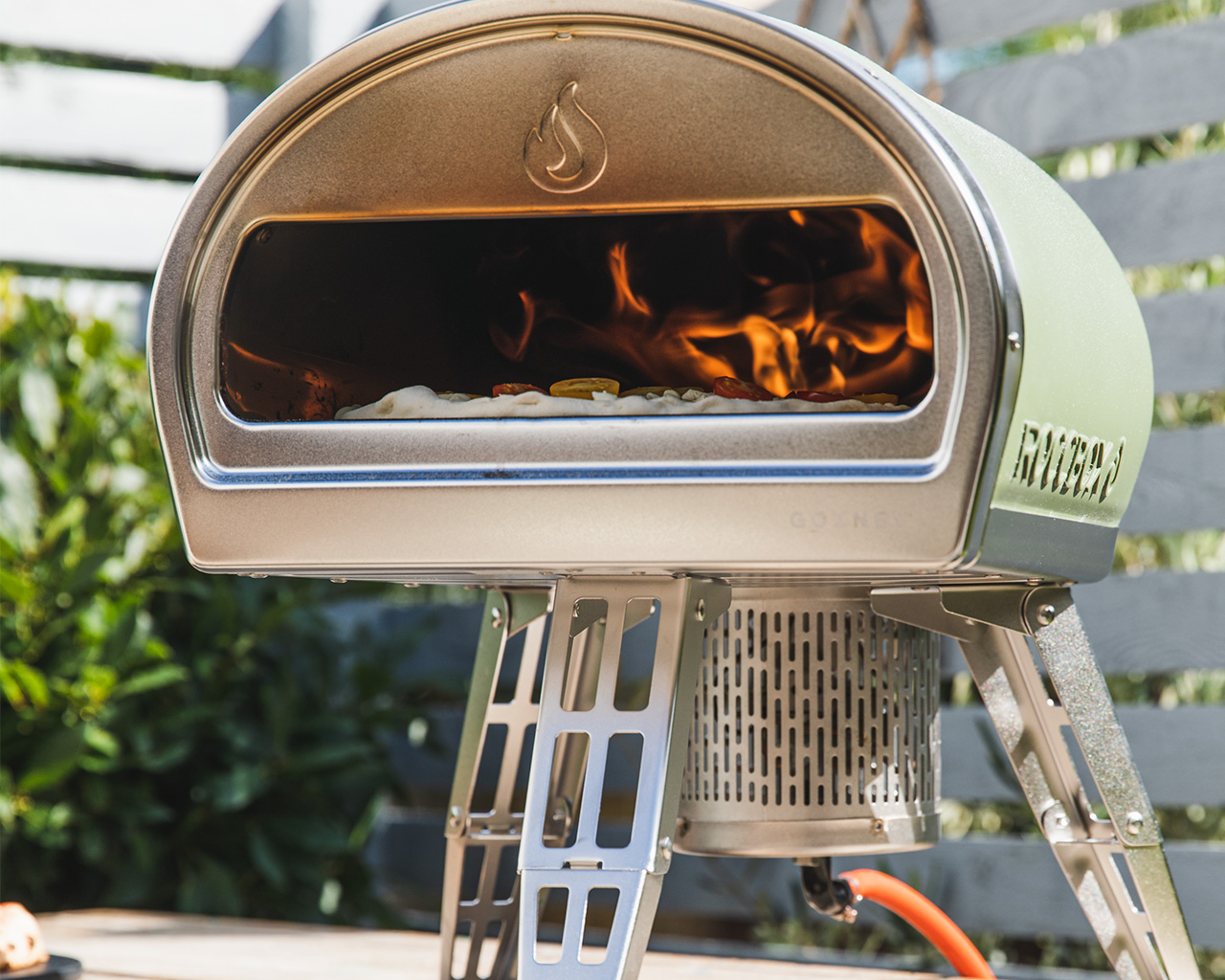 Buy Gozney Roccbox Portable Pizza Oven Olive at Barbeques Galore.
