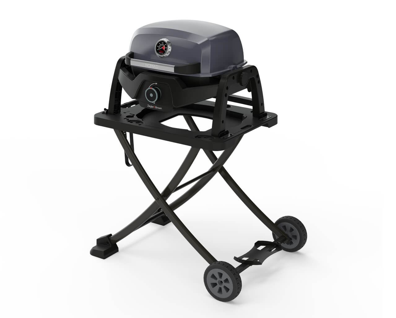 Ziggy Elite Nomad Single Burner Flame Failure BBQ plus Cart Bundle - Gunmetal Grey, , hi-res image number null