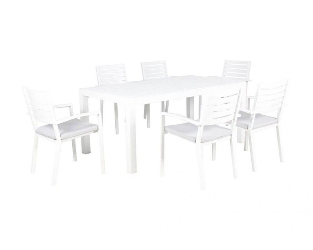 Boston-Jette 7 Piece Slatted Dining, White, small-swatch