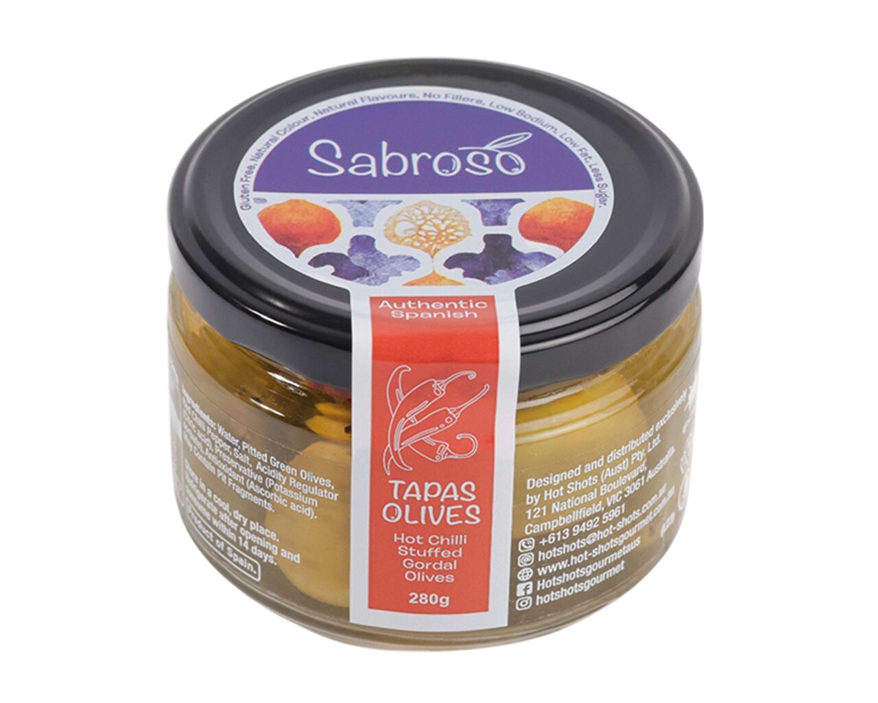 Sabroso Hot Chilli Stuffed Gordal Olives, , hi-res image number null