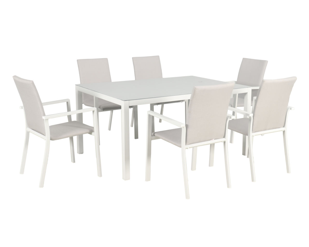 Jette-Boston Quick Dry 7 Piece Dining, White, small-swatch