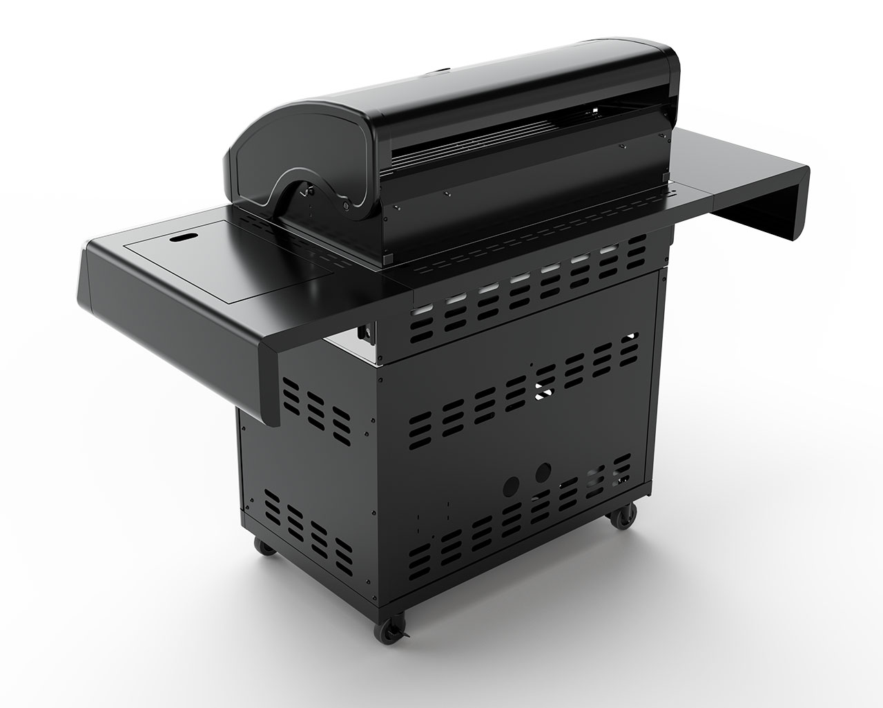 Premium Beefmaster T-Series 4 Burner BBQ on Classic Cart with Stainless Steel Side Burner, , hi-res image number null