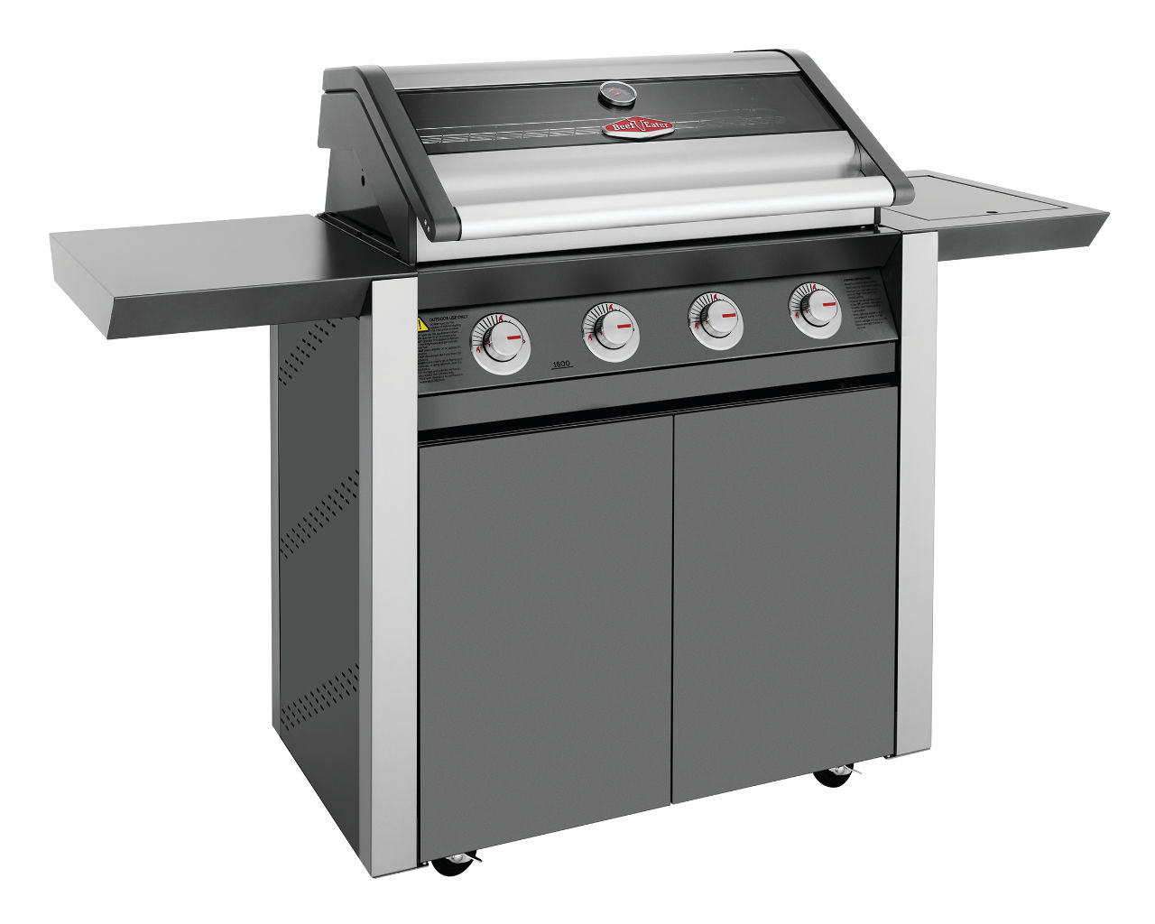 BeefEater 1600 Series - 4 Burner Stainless Steel BBQ With Side Burner (Dark), , hi-res image number null