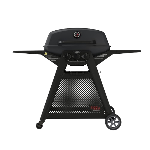 Ziggy Elite Triple Grill LPG BBQ Plus Cart Bundle - Midnight (Limited Edition), Midnight Limited Edition, hi-res image number null